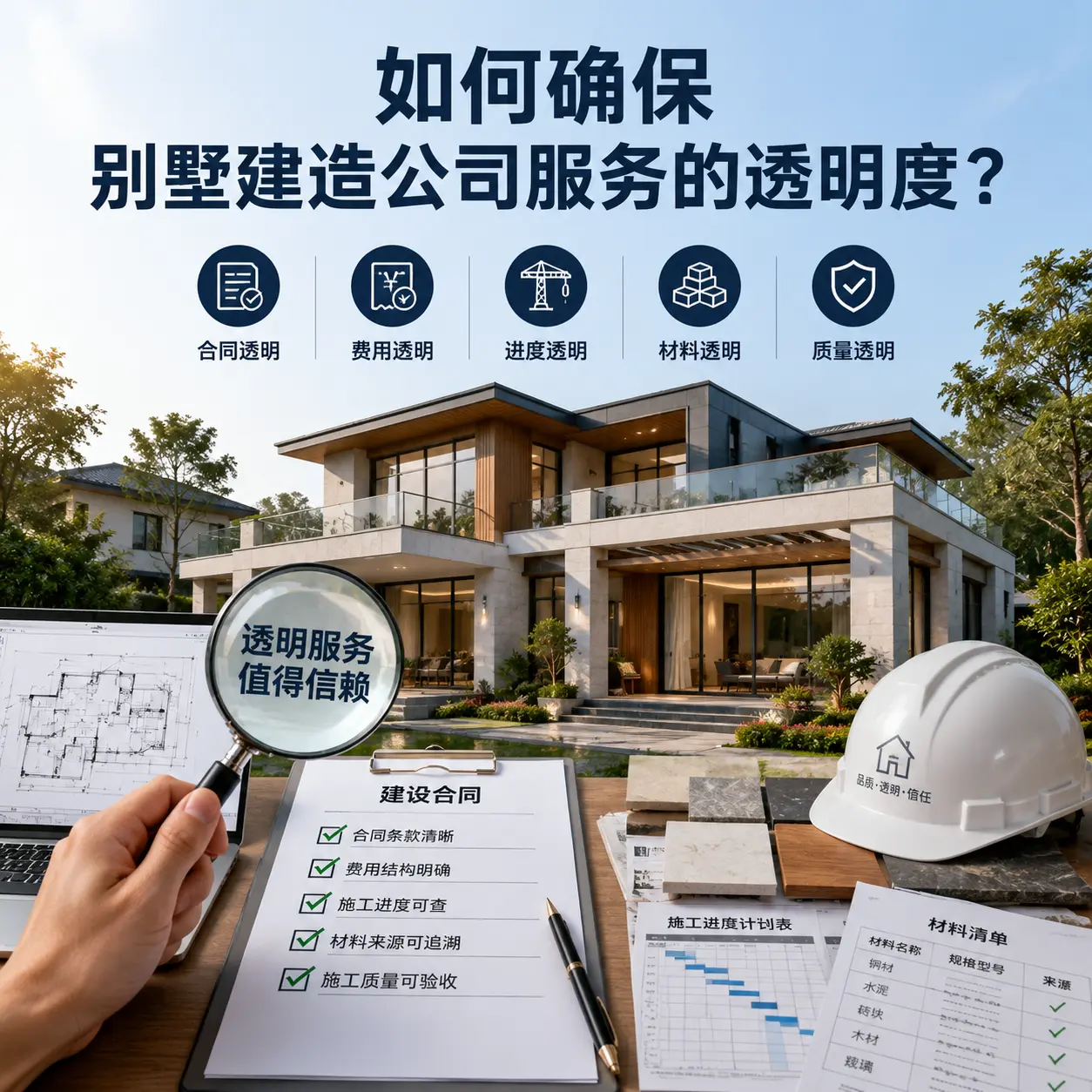 在 三穗 如何确保别墅建造公司服务的透明度？