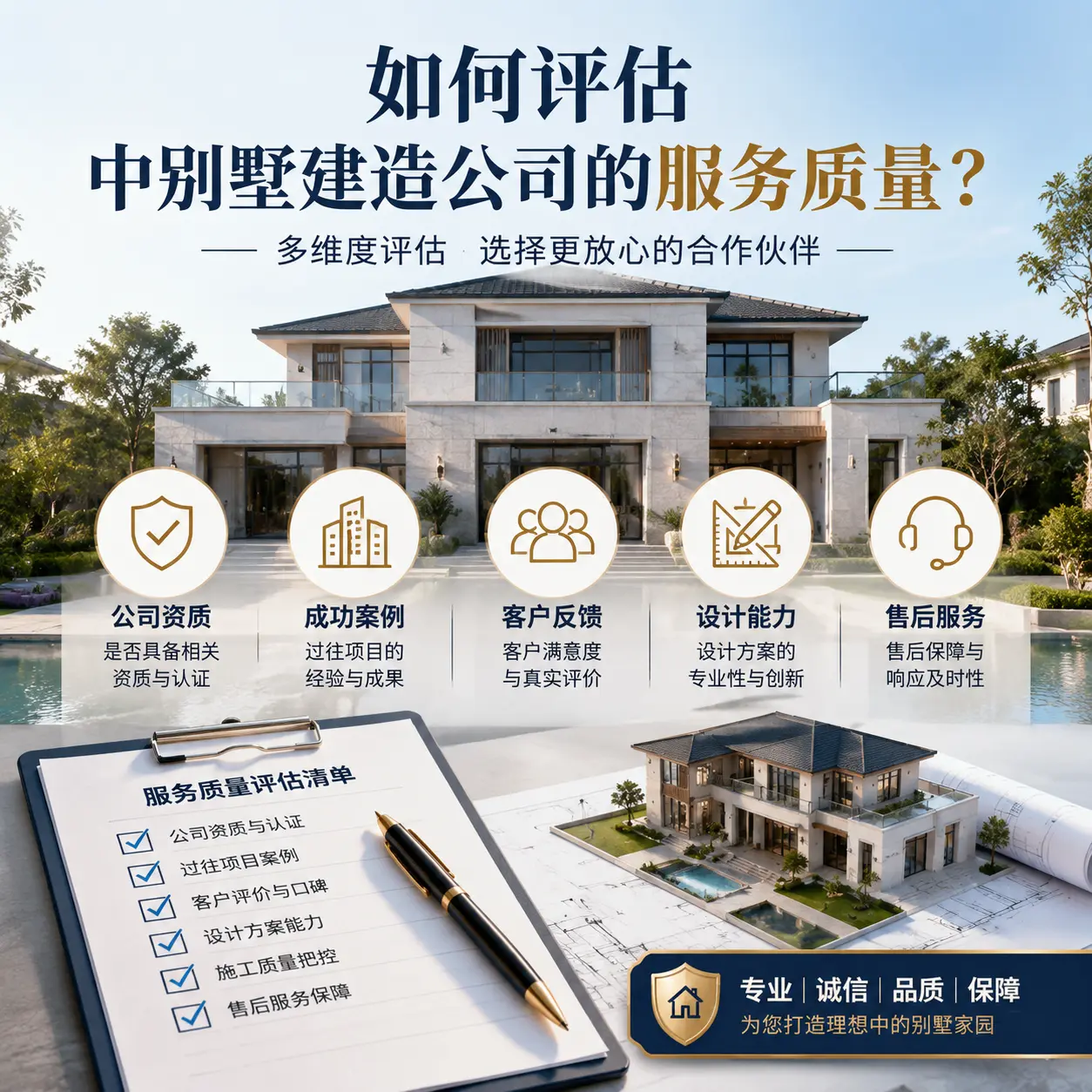 如何评估 三穗 中别墅建造公司的服务质量？